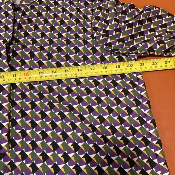 NM Neiman Marcus Geometric Print Blouse Size M NEW - Picture 9 of 10